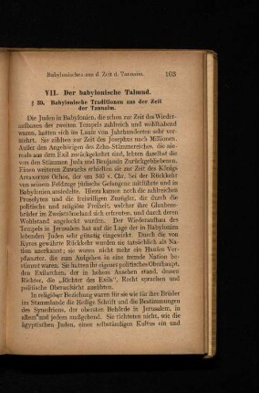 VII. Der babylonische Talmud.