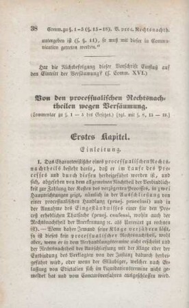 Erstes Kapitel. Einleitung