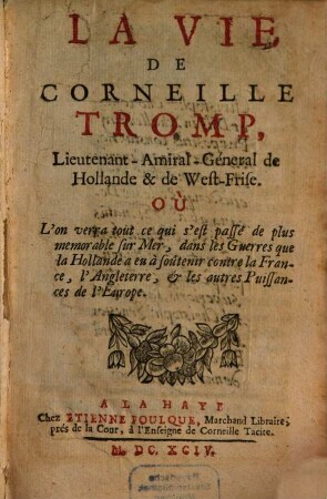Vie de Corneille Tromp