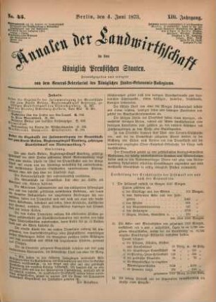 No. 45. Berlin, den 4. Juni 1873. XIII. Jahrgang.