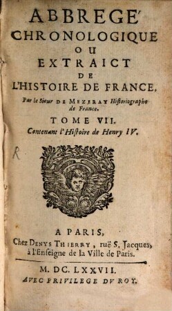 Abrégé chronologique de l'histoire de France. 7