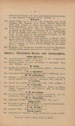 Bücher, Illustrirte Werke und Autographen