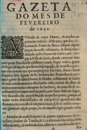 Gazeta do mes. 1642