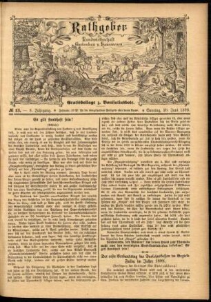 Ausgabe vom Sonntag, den 26. Juni 1898.