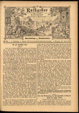 Ausgabe vom Sonntag, den 26. Juni 1898.
