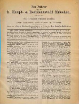Ein Führer durch die k. Haupt- & Residenzstadt München : den bayerischen Veteranen gewidmet