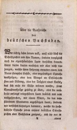 Hand- und Wandfibel mit einer Anweisung zum Gebrauch und zur richtigen Aussprache der Buchstabenlaute : nebst einer Vertheidigung der Lautleselehre