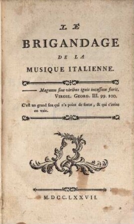 Le brigandage de la musique italienne