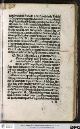 De fuga discipulorum et planctu eorum.