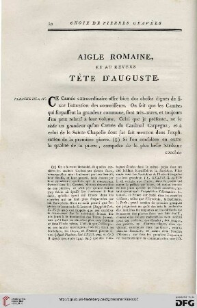 Aigle romaine, et au revers tête d'Auguste