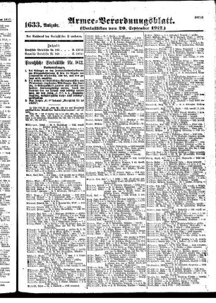 1633. Ausgabe. Donnerstag, 20. September 1917