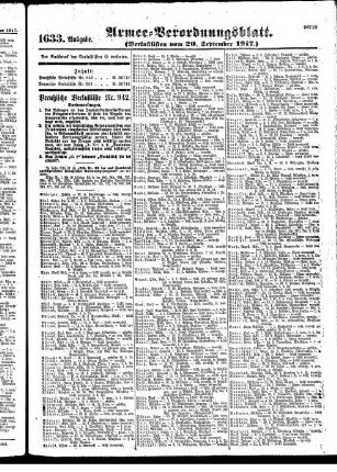 1633. Ausgabe. Donnerstag, 20. September 1917