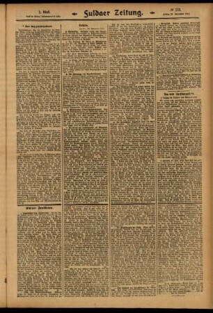 Zweite Ausgabe vom Freitag, den 28. November 1913.