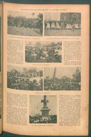 Inauguración del monumento al coronel Suarez