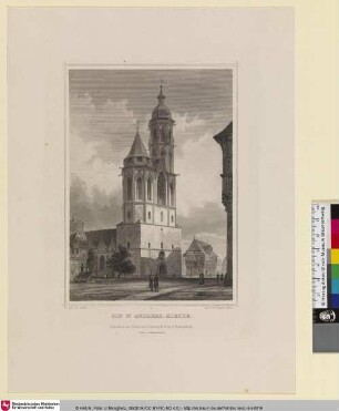 Ansicht von Braunschweig, St. Andreas Kirche und Alte Waage