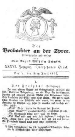 14. Stueck, 3. April 1837