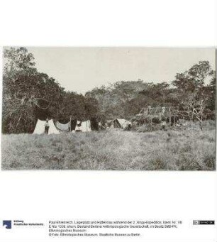 Lagerplatz und Hüttenbau während der 2. Xingu-Expedition