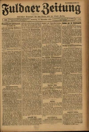 Ausgabe vom Samstag, den 15. Dezember 1923.