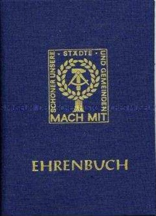 Ehrenbuch für die "Mach-Mit"-Bewegung (blanko)