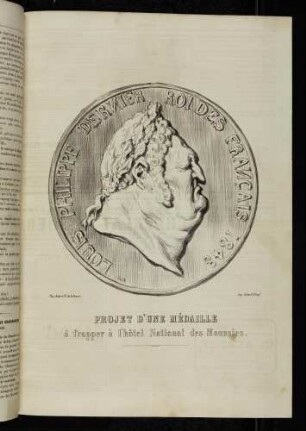 Projet d'une médaille à frapper à l'hôtel National des Monnaies.