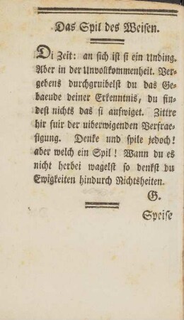 Das Spil des Weisen
