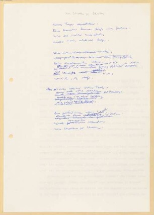 Heinz Piontek (1925-2003) Nachlass: Von Schatten zu Schatten - BSB Ana 465 A.1.26