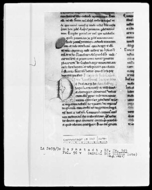 Augustinus — Augustinus, Enarrationes in psalmos — Initiale D(e psalmo isto), Folio 96verso