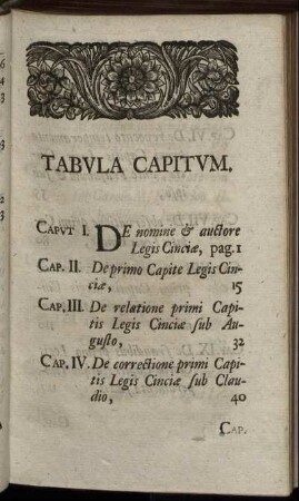 Tabula Capitum.
