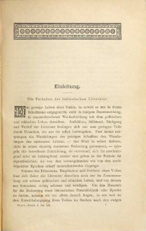 Geschichte der italienischen Litteratur von ihren Anfängen bis auf die neueste Zeit