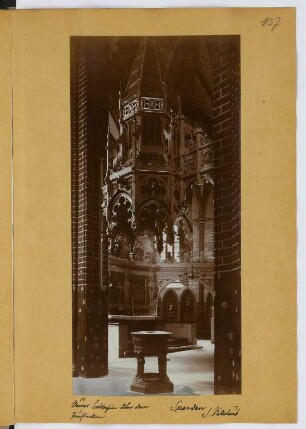 St. Nicolai, Berlin-Spandau: Innenansicht (aus: Skizzen- und Fotoalbum 28)