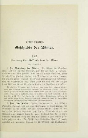 Dritter Hauptteil. Geschichte der Römer