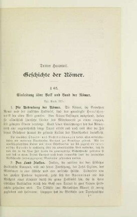 Dritter Hauptteil. Geschichte der Römer