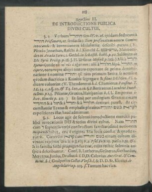 [...] II. De Introductione Publica Divini Cultus.