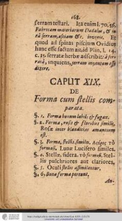 CAPUT XIX. DE Forma cum stellis comparata.