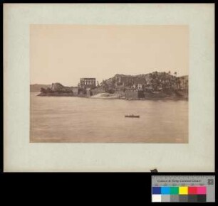 Ile de Phylae. Vue de la rive orientale.