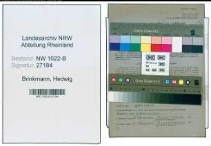 Entnazifizierung Hedwig Brinkmann , geb. 05.11.1916 (Technische Angestellte)
