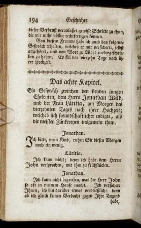 Das achte Kapitel. - Das vierzehnte Kapitel.
