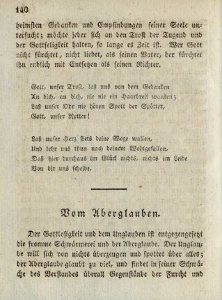 Vom Aberglauben