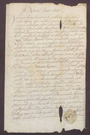 Procuratorium des Lothar Ferdinand von Metternich-Müllenarck für den Vikar Charlier.