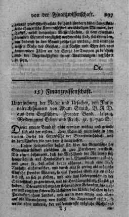 15) Finanzwissenschaft.