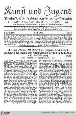 N.F. 4.1924 S.195-199: Die Neuordnung des preußischen höheren Schulwesens : Denkschrift des preußischen Ministeriums für Wissenschaft, Kunst und Volksbildung