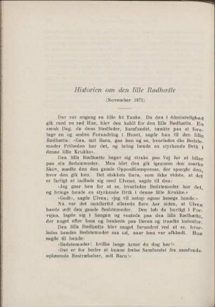 Historien om den lille Rødhætte (November 1871)