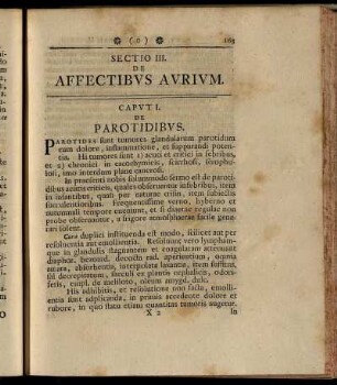 Sectio III. De affectibus aurium. Caput I – Caput IIII