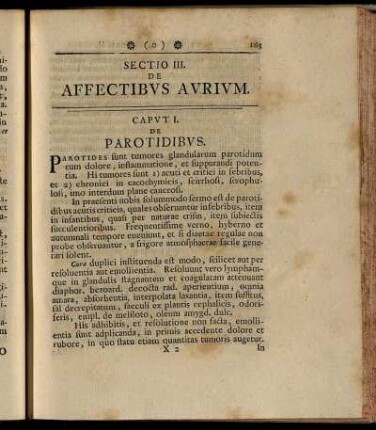 Sectio III. De affectibus aurium. Caput I – Caput IIII