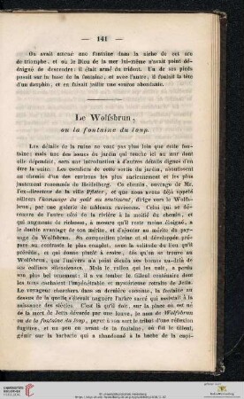 (Le Wolfsbrun - Du Heiligenberg)
