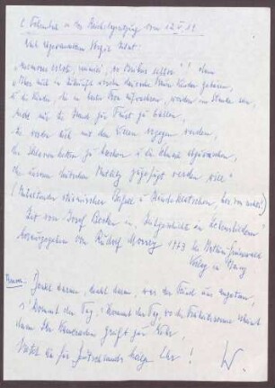 Abschriften von einer Rede von Constantin Fehrenbach, gehalten am 12.05.1919 im Reichstag
