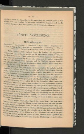 Fünfte Vorlesung.