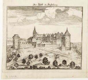 Heidelberger Schloss von Norden gesehen