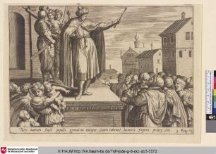 [Der König stellt sich dem Volk; The King Answering the People]