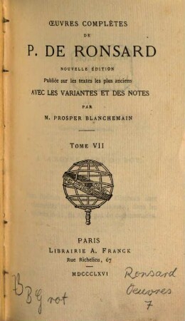 Oeuvres complètes, 7